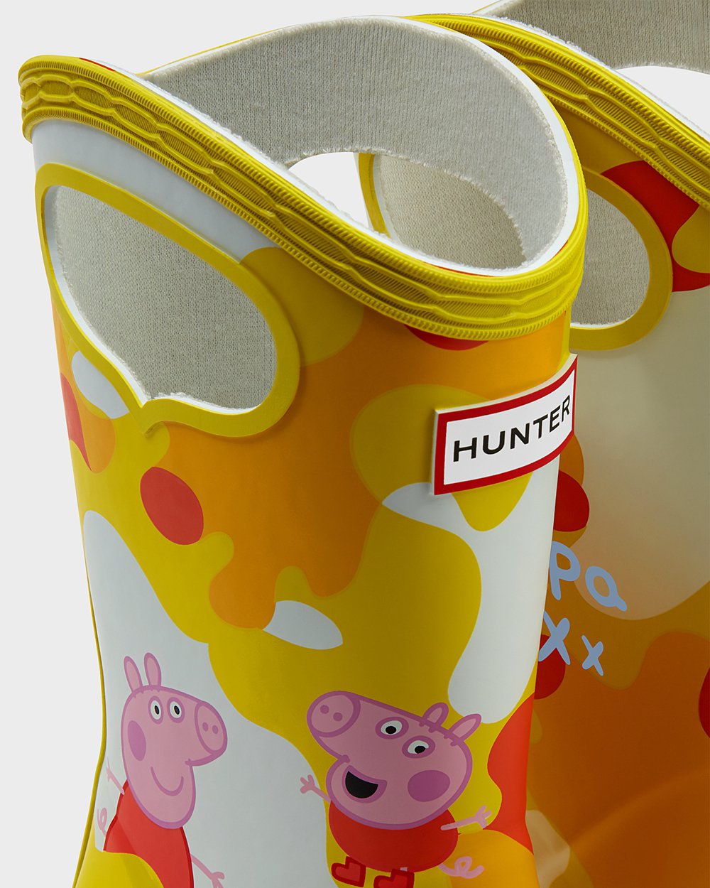 Hunter Gummistøvler Børn Gul | Original First Peppa Pig Grab Handle | KNCTX-7163